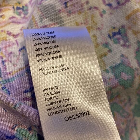 Anthropologie Small Odetta Embroidered Top Drawstring Lace-Up Floral - Picture 9 of 9